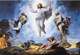 (431) Thursday 08-06 The Transfiguration of the Lord In these accounts, Jesus and three of his apostles, Peter, James and John, go to a mountain.