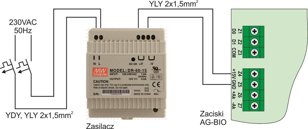 Z19 Wejście analogowe 2 (GND) Z20 Zacisk zewnętrznych modułów przekaźnikowych (D+) Z21 Zacisk zewnętrznych modułów przekaźnikowych (D-) Z22 Zacisk zewnętrznych modułów przekaźnikowych (D+) Z23 Zacisk