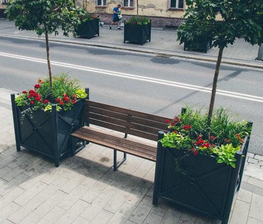 Donica miejska Urbana 1/4 Dekoracja rond też jest ważna!