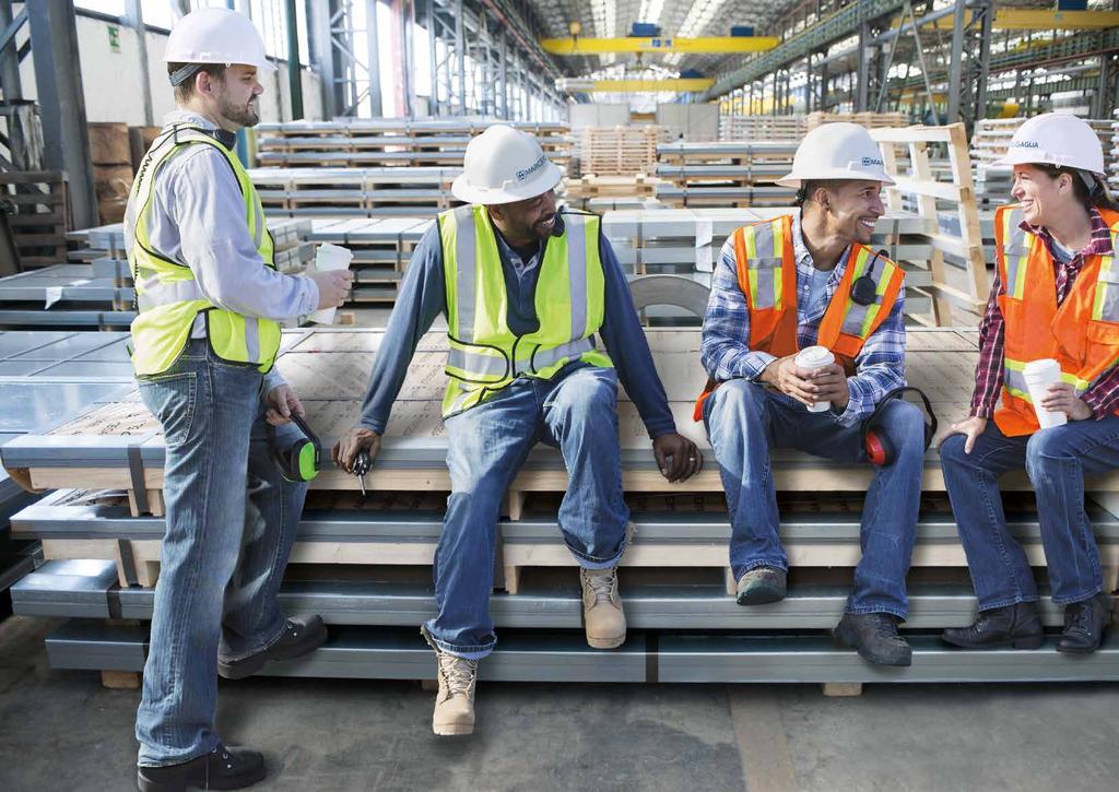 MARCEGAGLIA S VISION IS BASED ON VALORIZATION OF ITS HUMAN RE- SOURCES THAT SHARE AND EXPAND THE GROUP VALUES The 6,500 employees, who constitute Marcegaglia s human capital, represent the core asset