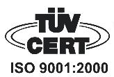 ISO 9001:2000, świadczący że produkcja sterowników RX odbywa się zgodnie z systemem zarządzania jakością ISO 9001:2000. 16.