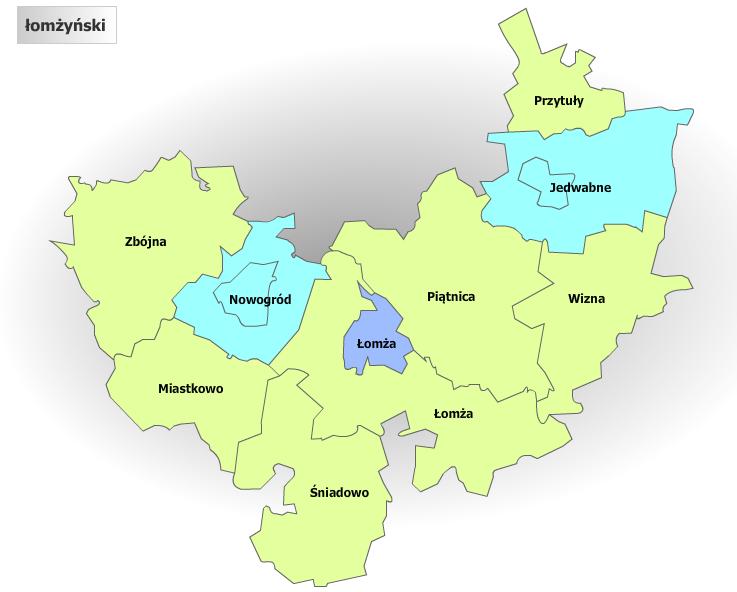 Rysunek 1. Położenie Gminy Nowogród na tle powiatu łomżyńskiego Źródło: https://administracja.mac.gov.