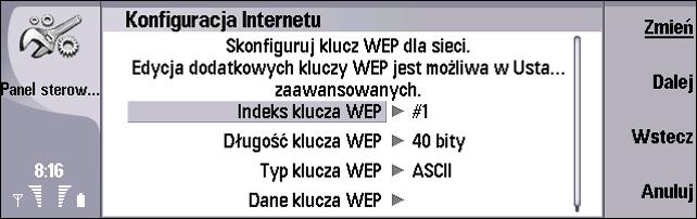 Wybierz Ad hoc, aby umo liwiæ urz±dzeniom wysy³anie i odbieranie danych bezpo rednio od siebie nawzajem; w takim przypadku nie jest potrzebny punkt dostêpu do sieci bezprzewodowej LAN.