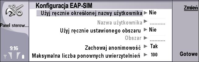 Zachowaj anonimowo æ - EAP-SIM mo e spowodowaæ wysy³anie przez serwer identyfikatora pseudonimu dla celów przysz³ego uwierzytelniania.