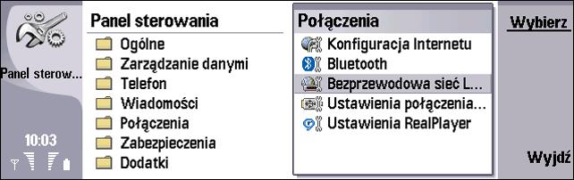 Konfigurowanie bezprzewodowej sieci LAN Konfigurowanie bezprzewodowej sieci LAN Wybierz kolejno: Pulpit Narzêdzia Panel sterowania Po³±czenia Bezprzewodowa sieæ LAN.