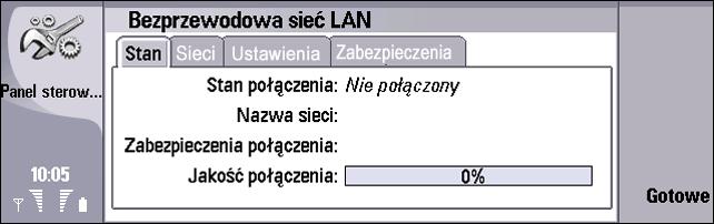 W tym miejscu wy wietlane s± informacje o sieciach, punktach dostêpu do bezprzewodowej sieci LAN lub sieci ad hoc W polu Ekran wybierz ±dany element sieci i naci nij Poka szczegó³y.