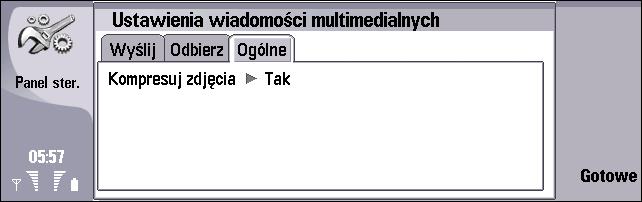 Konfigurowanie wiadomo ci multimedialnych (MMS) nie chcesz otrzymywaæ wiadomo ci multimedialnych. Odbieranie wiadomo ci multimedialnych - Wybierz Tak, je li chcesz otrzymywaæ wiadomo ci multimedialne.