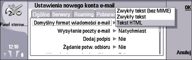 Tworzenie konta e-mail Bezpieczne po³±czenie wychodz±ce - Wybierz, czy po³±czenie wychodz±ce ma byæ bezpieczne (StartTLS lub SSL/TLS).