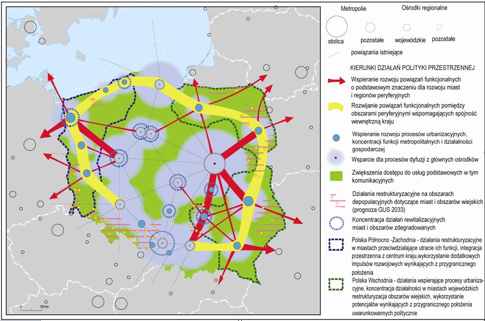 SPÓJNOŚĆ WIZJA: Integracja obszarów funkcjonalnych miast jako ośrodków wzrostu dla słabszych regionów peryferyjnych oraz jako