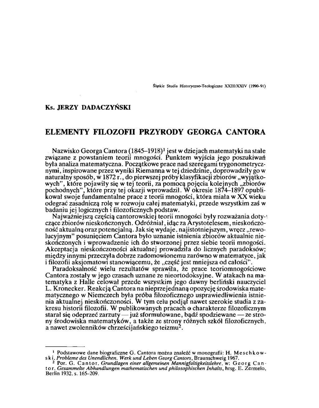 Śliskie Studia Historyczno-Teologiczne XXIII/XXIV (1990-91) Ks.