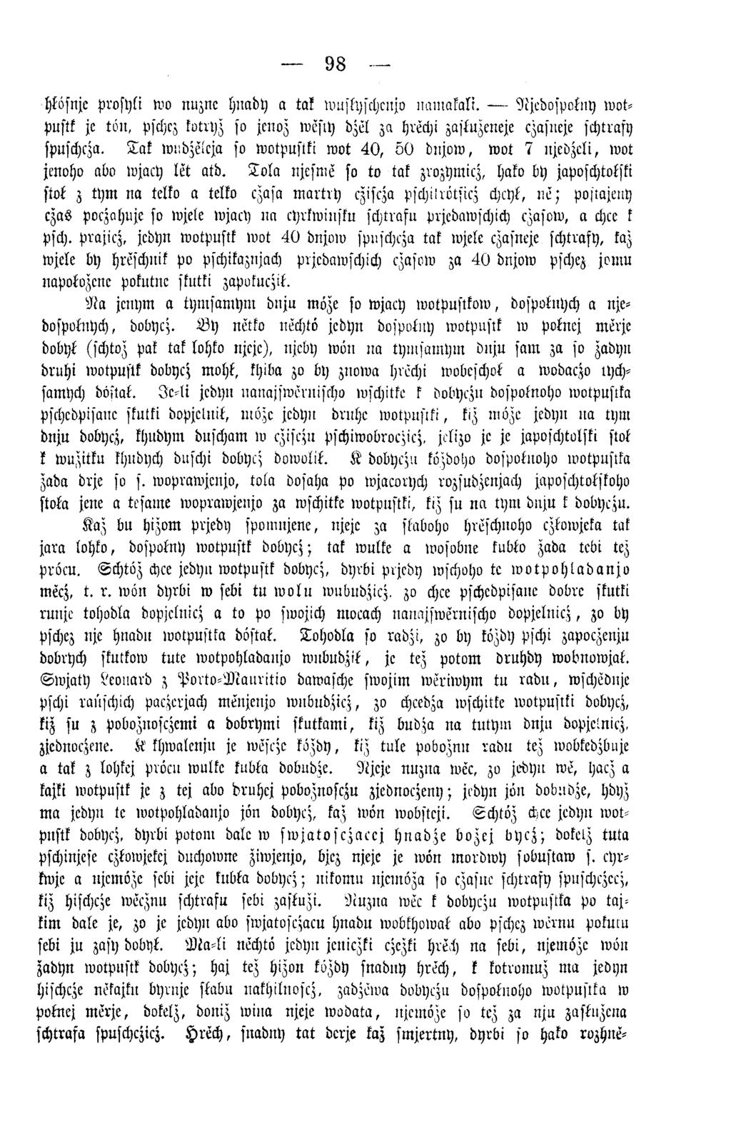 98 hkösnje prosyli wo nuznc hnady a tak wuskyschcnjo im m am i. - Njedospokny wot- Pustk je ton, pschez fum jj so jcnoz westy dzel za hrechi zaskuzeneje czasneje schtrafy spuschcza.