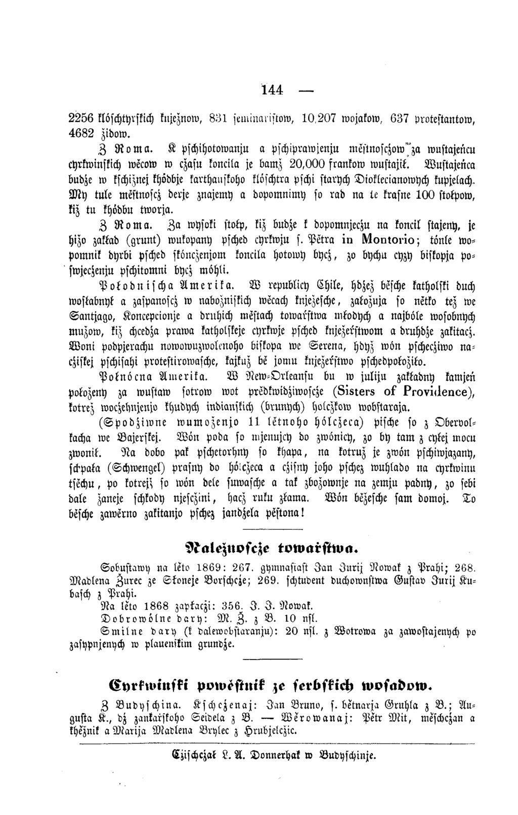144 2 2 5 6 klöschthrskich knjeznvw, 8 3 1 fcminaviftoto, 1 0,2 0 7 wojakow, 6 3 7 protestantow, 4 6 8 2 zidow. Z R o m a.