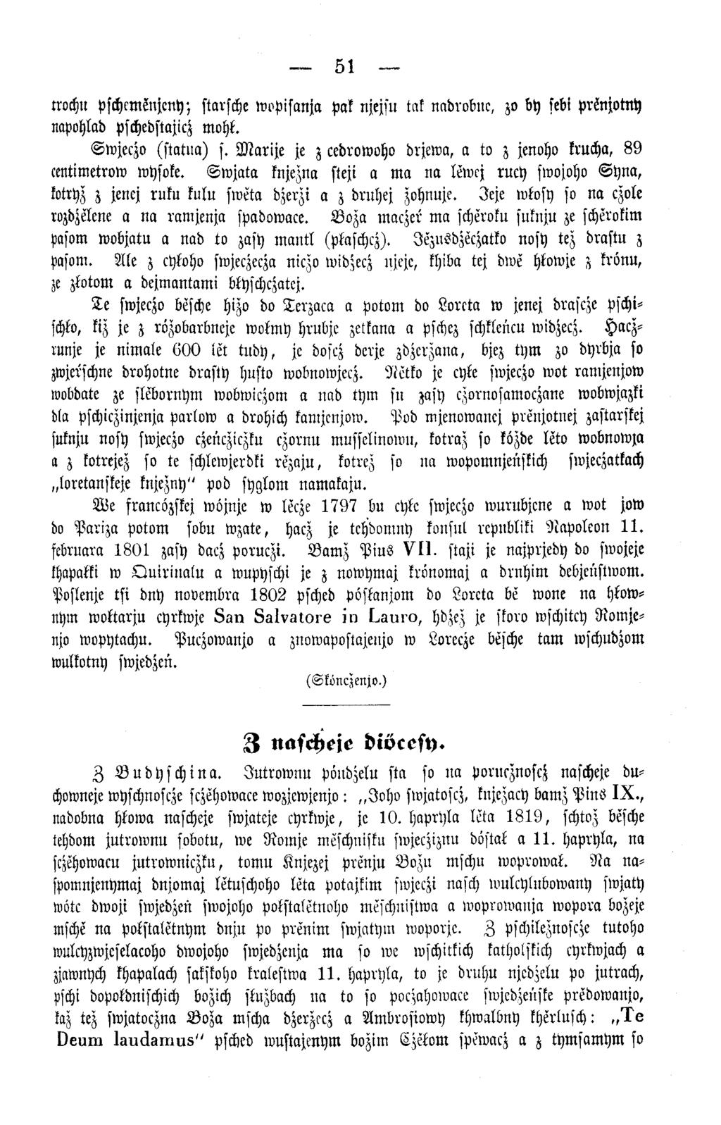 51 lrochu pschcmenjcny; starsche wopisanja Pak njejsu tak nndrobnc, zo by febi prlnjotnh napohlad pschedstajicz moht. Sw jeczo (statua) s.