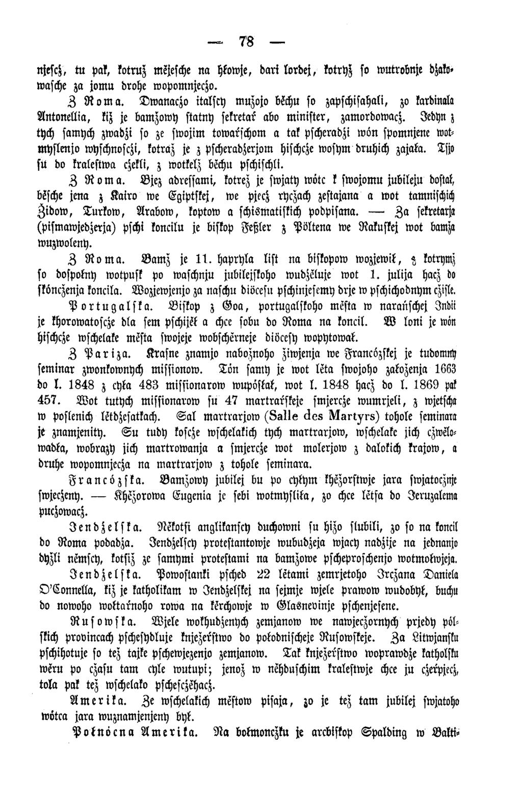 78 njescz, tu pak, kotruz mejesche na hkowje, dari lord ej, kotryz so wutrobnje djakewasche za jom u drohe wopomnjeczo. Z R o m a.