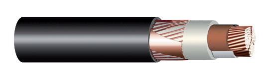 Kable elektroenergetyczne ekranowane z izolacją PVC Power cables screened with PVC insulation Norma PN-HD-603 3G-1 Standard 5 4 3 2 1 Konstrukcja: Construction: 1. Żyła przewodząca miedziana Copper 2.