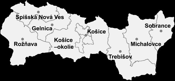 3.5 Region Koszyce, Słowacja Region Koszyce położony jest w południowo-wschodniej części Słowacji.