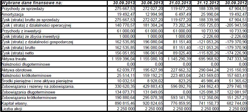 6. Kwartalne skrócone sprawozdanie finansowe za III kwartał 2013 r.