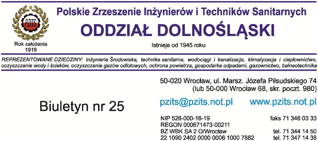 Koleżanki i Koledzy! Tradycyjnie na początku roku przesyłamy kolejny 25.