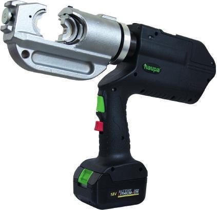 : 120 Typ akumulatora: Li-Ion, 18 V, 4 Ah Pompa z podwójnym tłokiem Waga w kg: 8,5 Waga zestawu w kg: 13 Hydrauliczna praska ręczna HC42-12 Głowica obracana 180º, ręczny powrót po zaprasowaniu, lekka