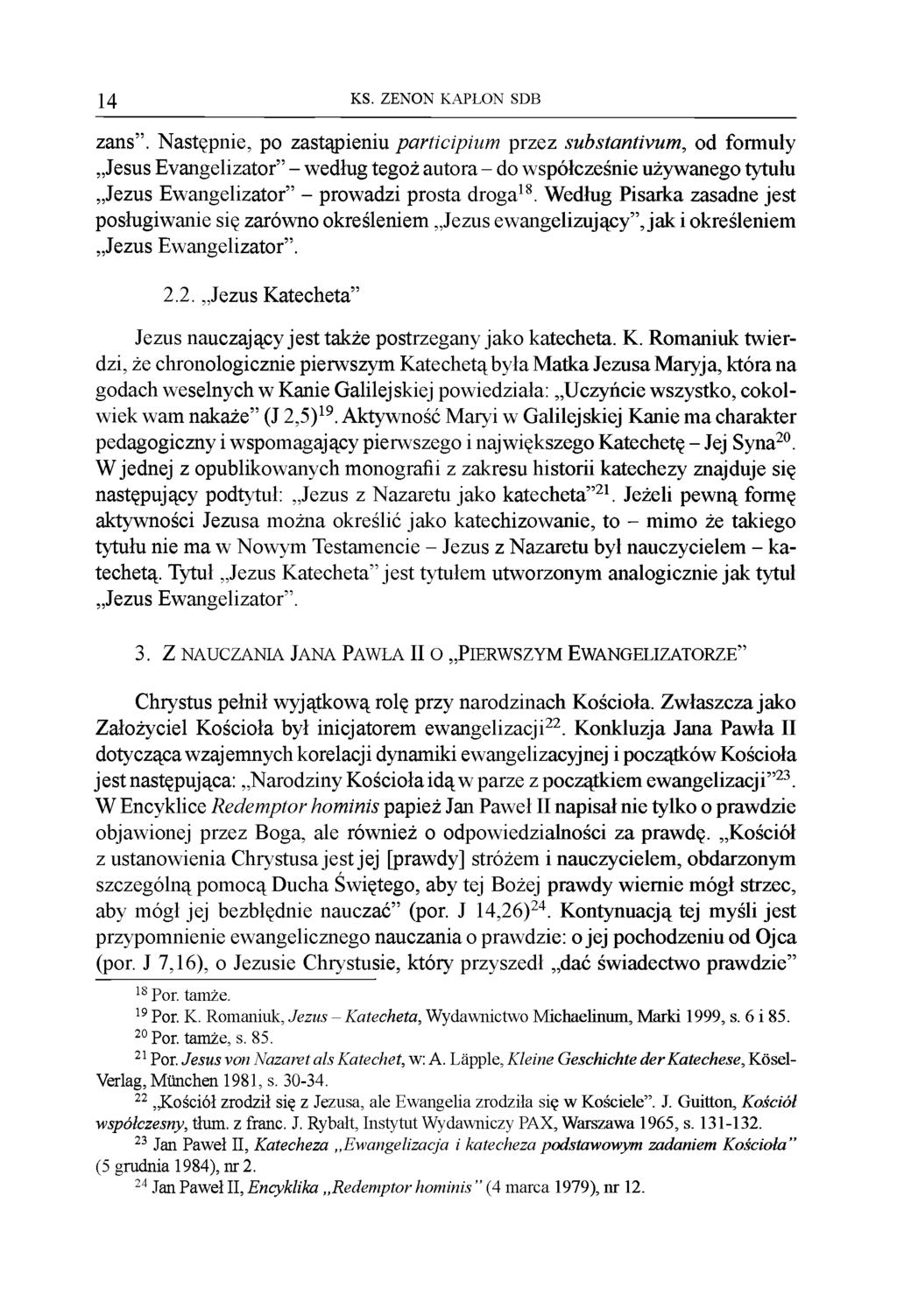 14 KS. ZENON KAPŁON SDB zans.
