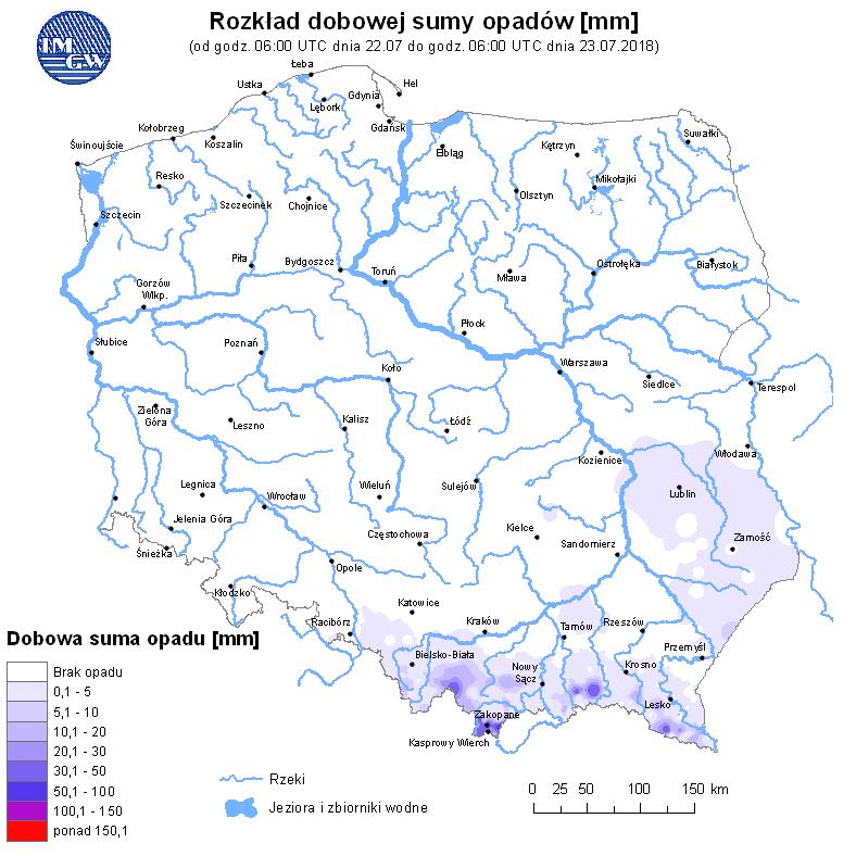 w rzekach Rozkład dobowej