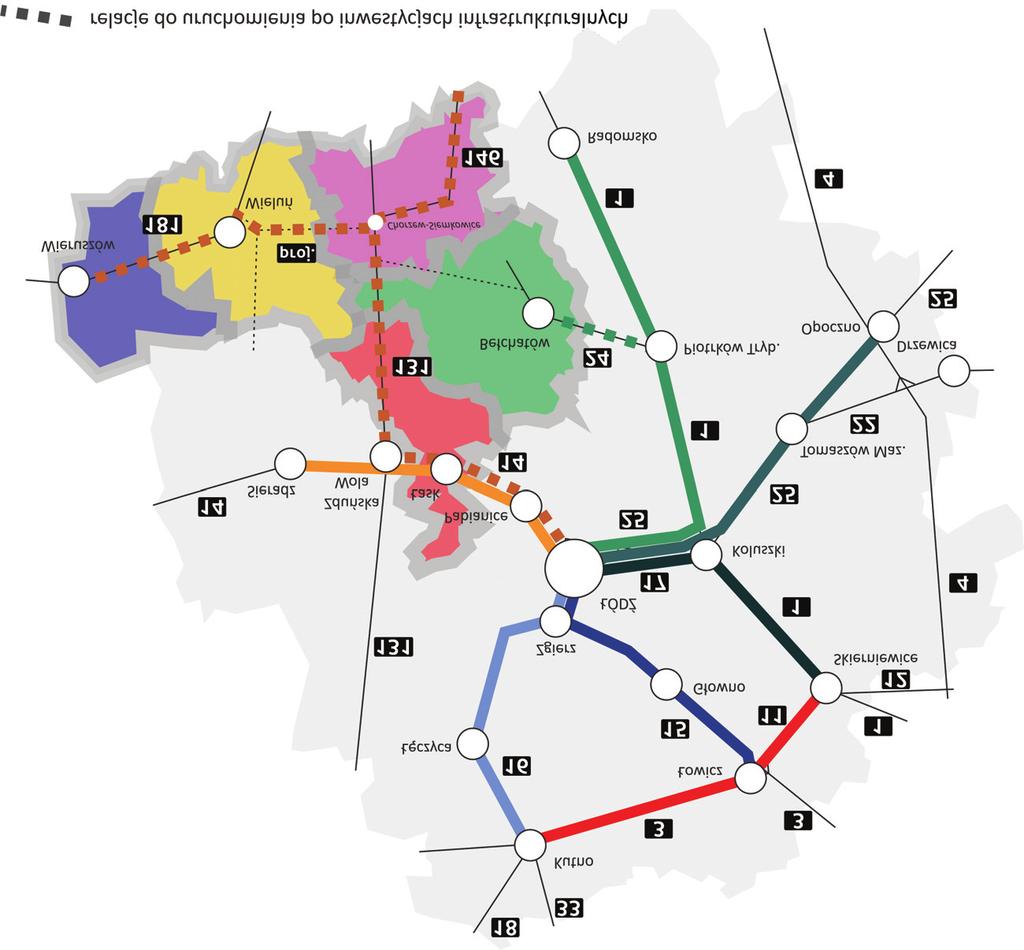 Optymalizacja połączeń kolejowych południowo-zachodniej części województwa łódzkiego z Łodzią 75 4. Proponowana organizacja ruchu regionalnego i ponadregionalnego 4.1.