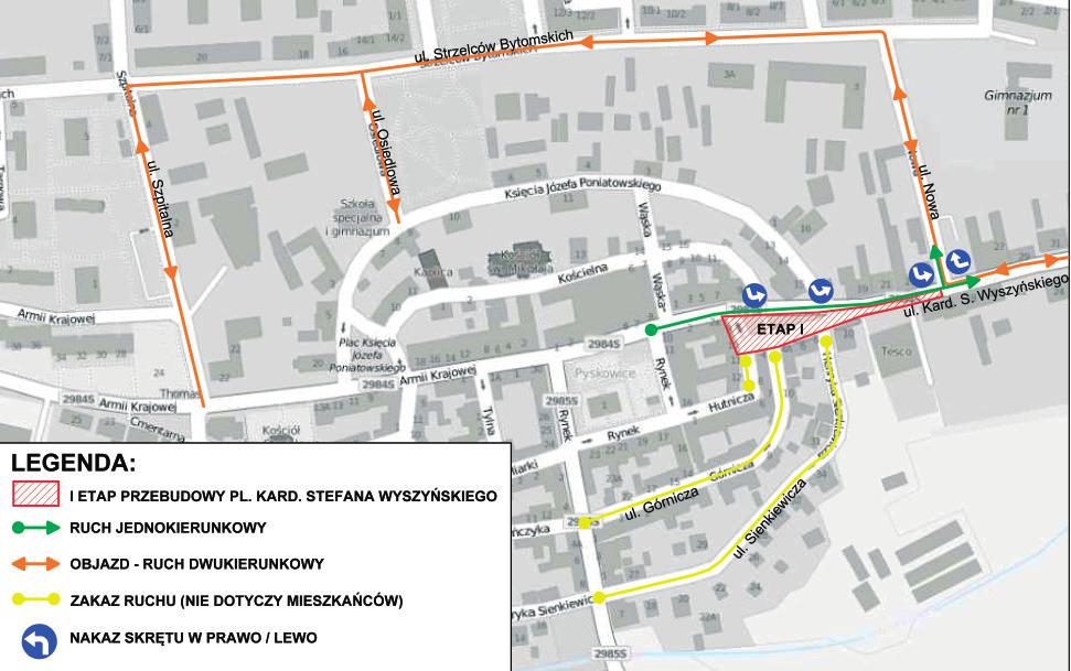 ZMIANY ORGANIZACJI RUCHU - ETAP I PRZEBUDOWY