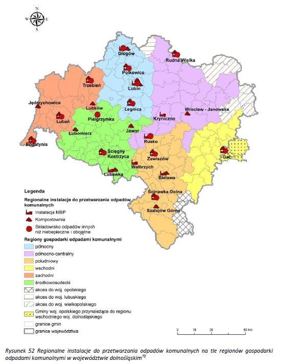 WOJEWÓDZKI PLAN GOSPODARKI ODPADAMI REGIONALNE INSTALACJE PRZETWARZANIA ODPADÓW KOMUNALNYCH W REGIONACH GOSPODARKI ODPADAMI W województwie