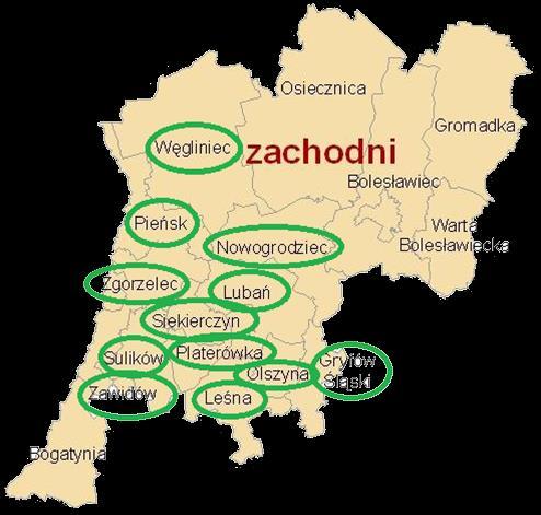 Gminy uczestniczące w porozumieniach międzygminnych RIPOK Lubań Liczba obsługiwanych mieszkańców przez RIPOK Lubań 1.