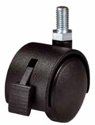 DARMOWE próbki i oferta cenowa na www.mossplastics.pl Kółka plastikowe Opcje zamocowań 40mm 40mm Kółka z osłonką Czarny Nylon L Wykończenie matowe. Do wyboru różne wersje zamocowań.