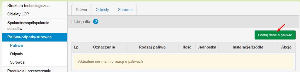 3.1.5 Dane dotyczące środków technicznych mających na celu zapobieganie lub ograniczenie emisji W tej części raportu należy scharakteryzować urządzenia służące redukcji emisji zanieczyszczeń do