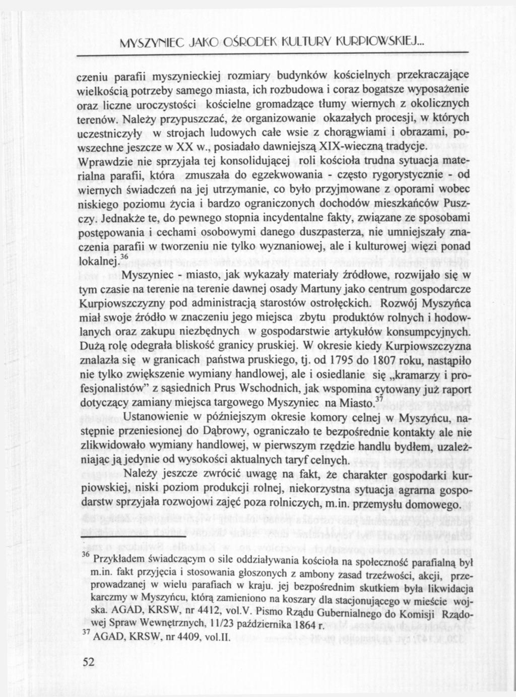 MYSZYMIEC JAKO OŚRODEK KULTURY KURPIOWSKIEJ.