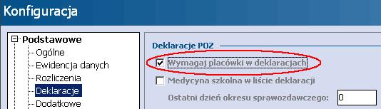 Zapis zaznaczony kolorem pomarańczowym oznacza, że określenie placówki jest obligatoryjne i musi zostać wykonane przez