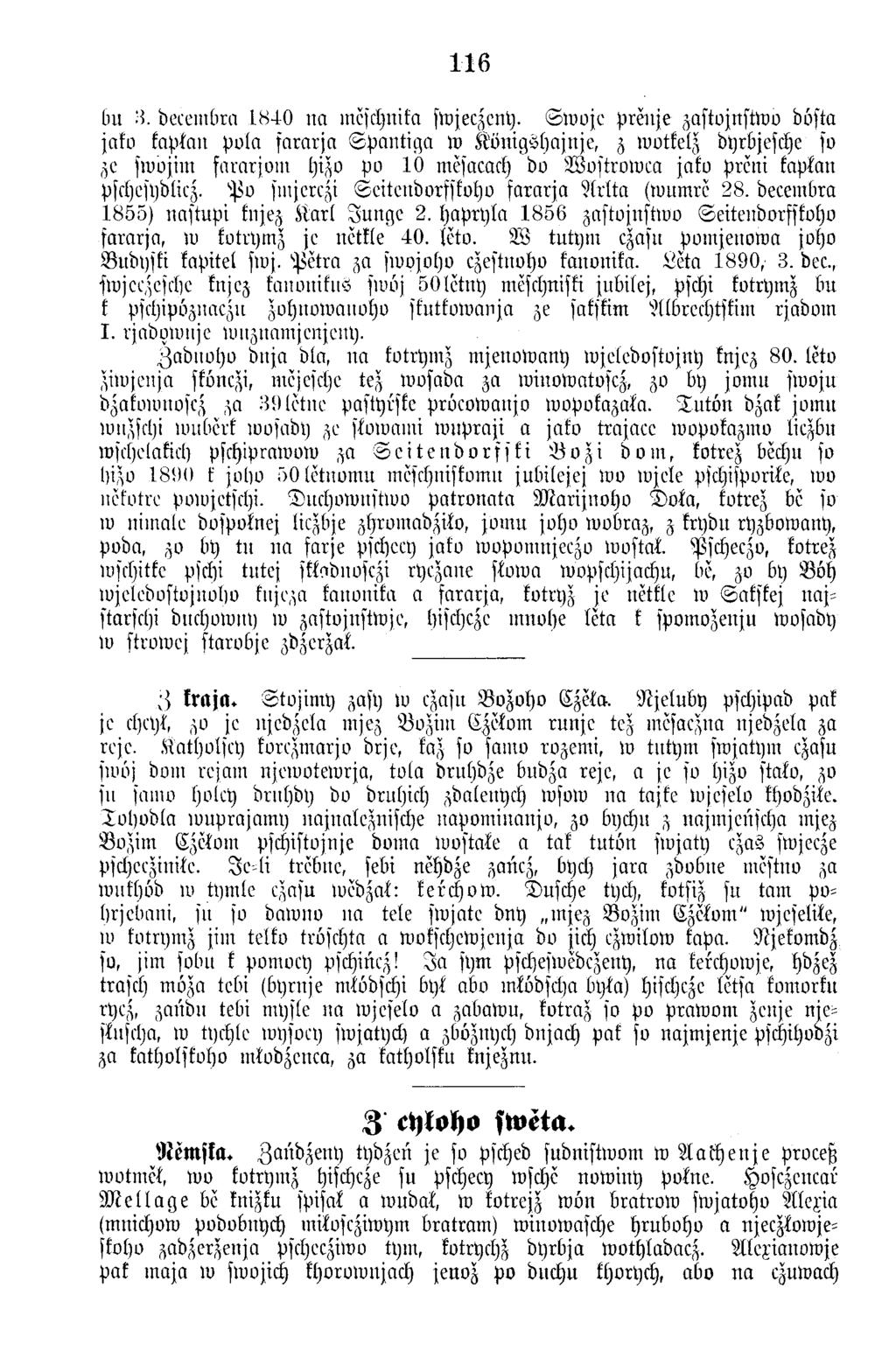 116 Int 3. b e m ttb m 1840 n a meschnika swjeczeny.
