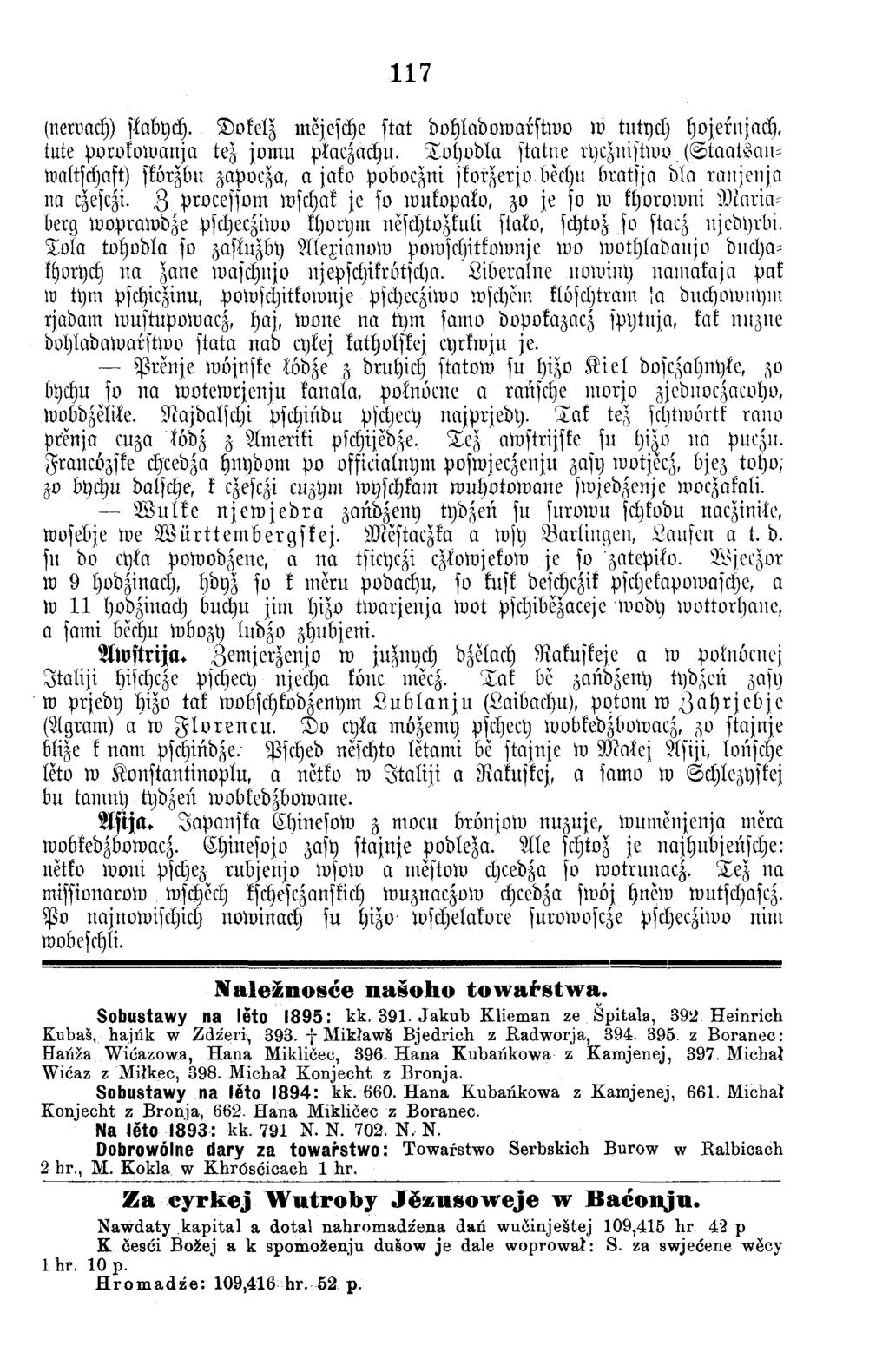 117 (nervach) stabych. Dokekz mejesche stat dohlad o w arstw o w tutych hojernjach, tute porokow anja tez jo m u pkaczachu.