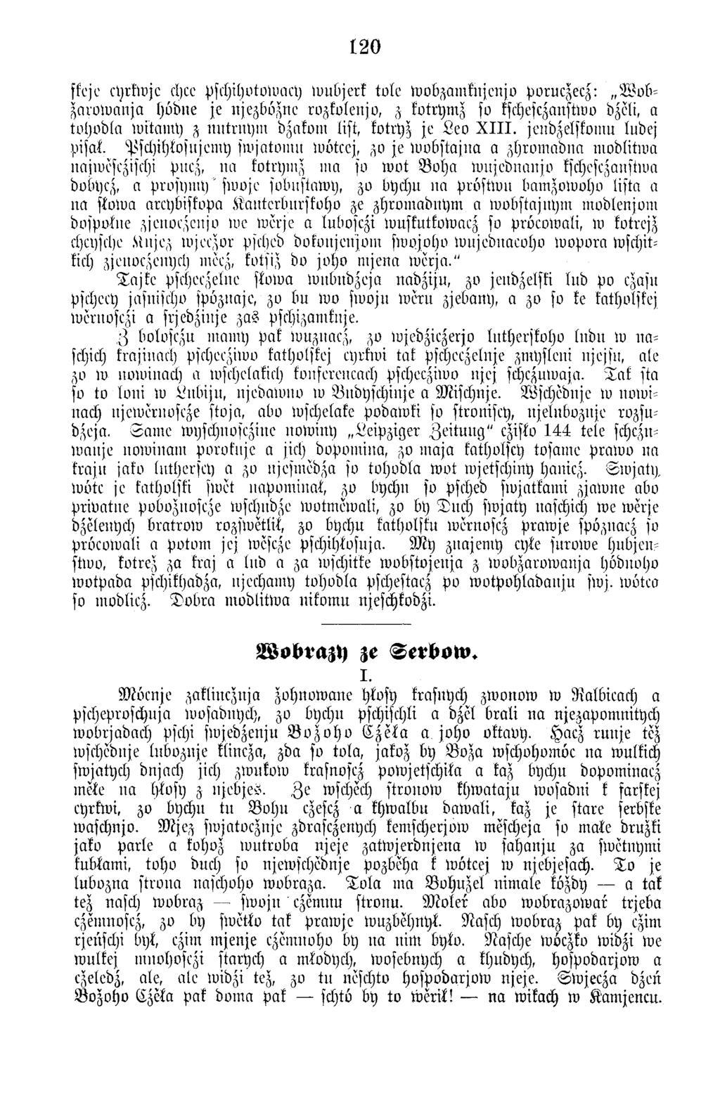 120 ffcjc eyrkwje cljee psehihotow aey w nbjerk tüte w obzam knjenjo poruczecz: W obz a ro w a u ja hüdue je ujezbüzue rvzkvlenjo, z kotrym z so kschesczanstwo dzeli, a tohvdln w itam y z m itrn y m