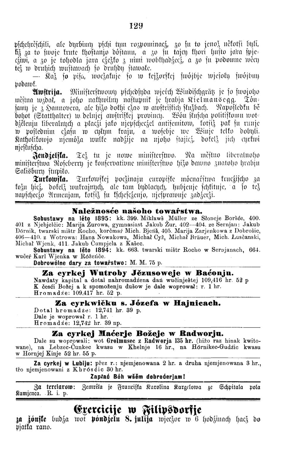 129 pschchreschili, nie dyrbim y pschi tym rozpouüuacz, zo fit to jeiio,\ uekotsi bylü Kz za to swoje krute khostaujo dostauu, n zo su tajcy khori husto ja ra spjecziwi, a zo je to h o d la ja ra