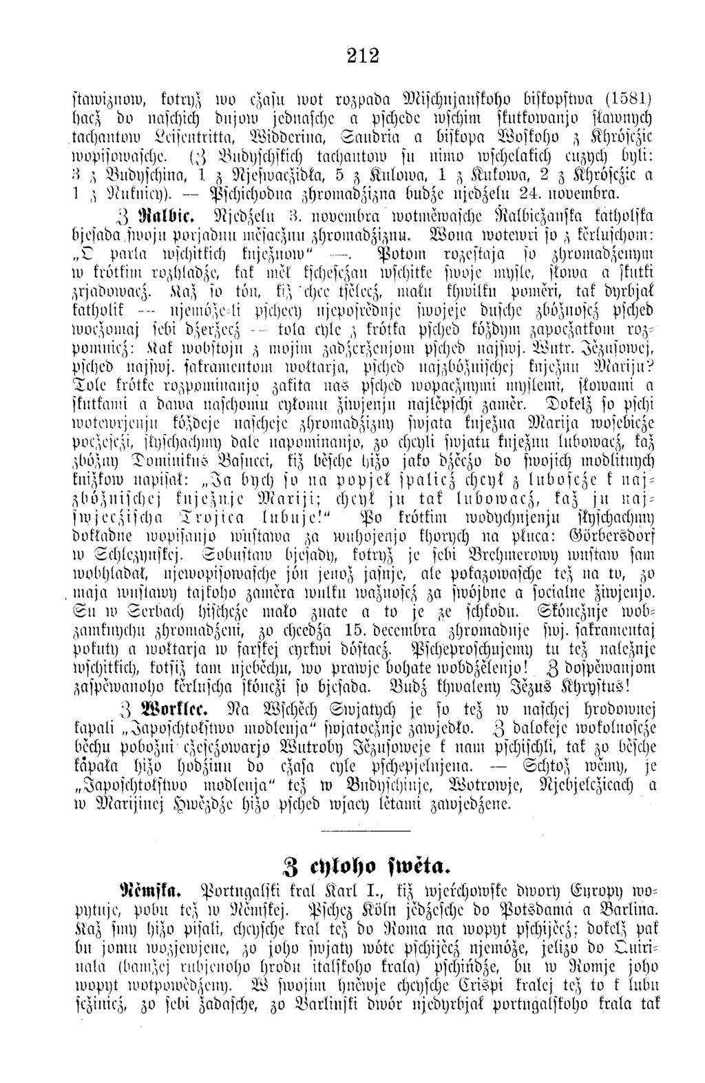 212 staw iznow, kotryg wo egasn w v t rogpaba B risehnjansfoho biskopstwa (1581) haeg dv naschich bnjum jednnsche n pschcdc wschim skutkowanjo slawnych lachantvw i'eifen tritta, TÖibberiim, S a u b r