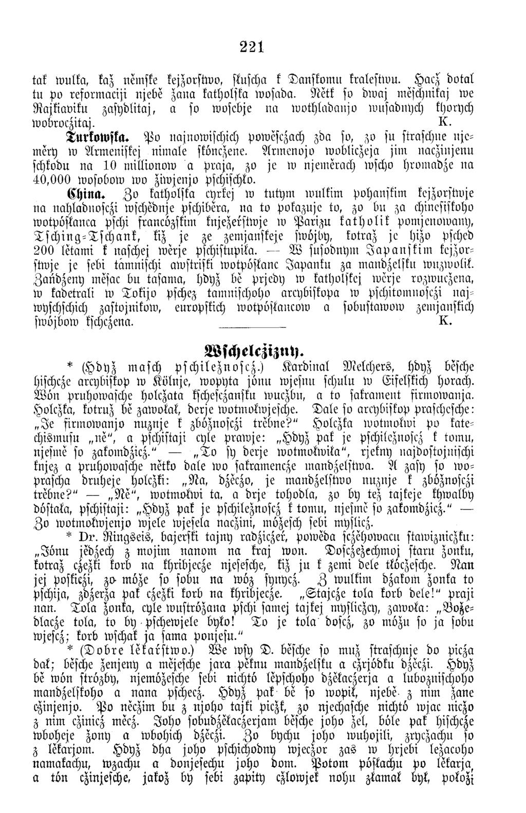 221 tak toulfa, kaz nemske kejzorstwo, sluscha k D anskom u kralestfou. H aez d o ta l tu Po re fo rm aeiji njebe zana katholska w osada.