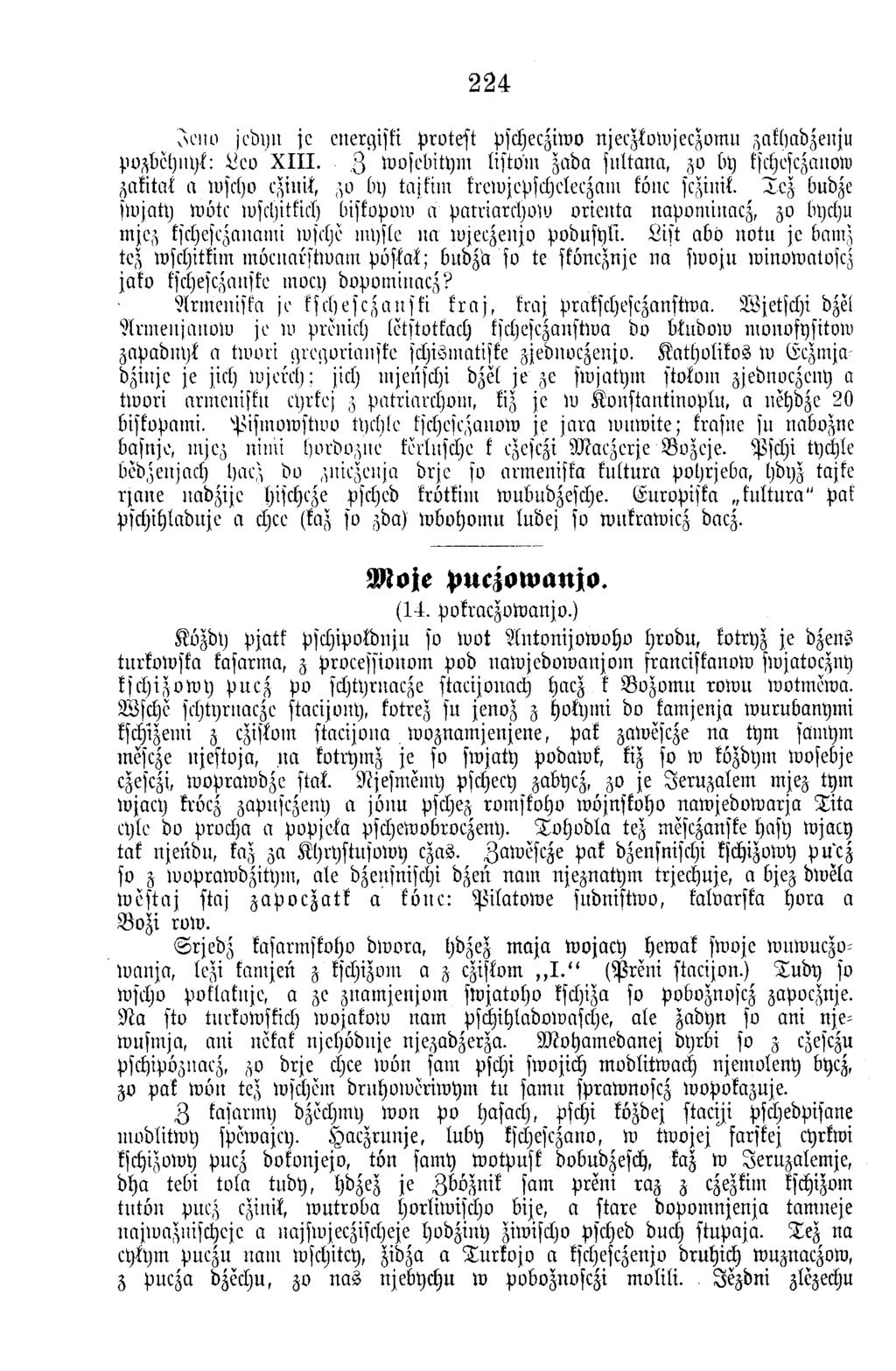 224 stenv jcbijit je energiski P rotest pschecziwo njeczkowjeczom u zakhadzenju pvzbehnyk: Leo X I I I.