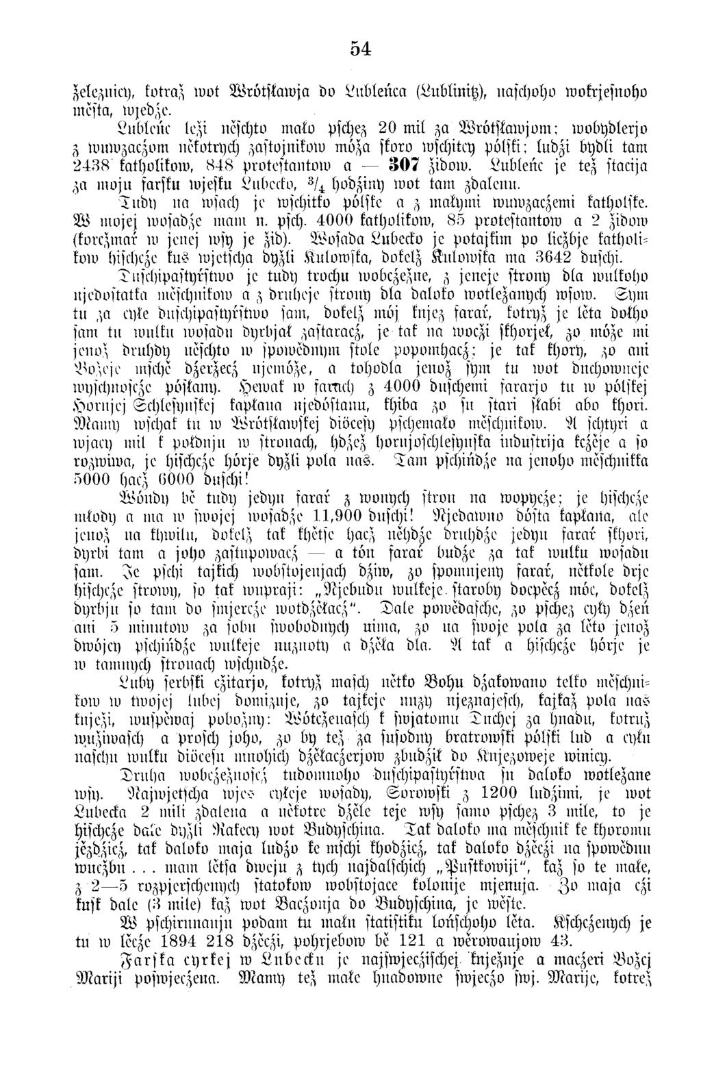 54 zeleznicy, fotraz w vt W rö tsta w ja do L ublenca flublinitz), naschoho wokrjesnoho mesta, w)edze.