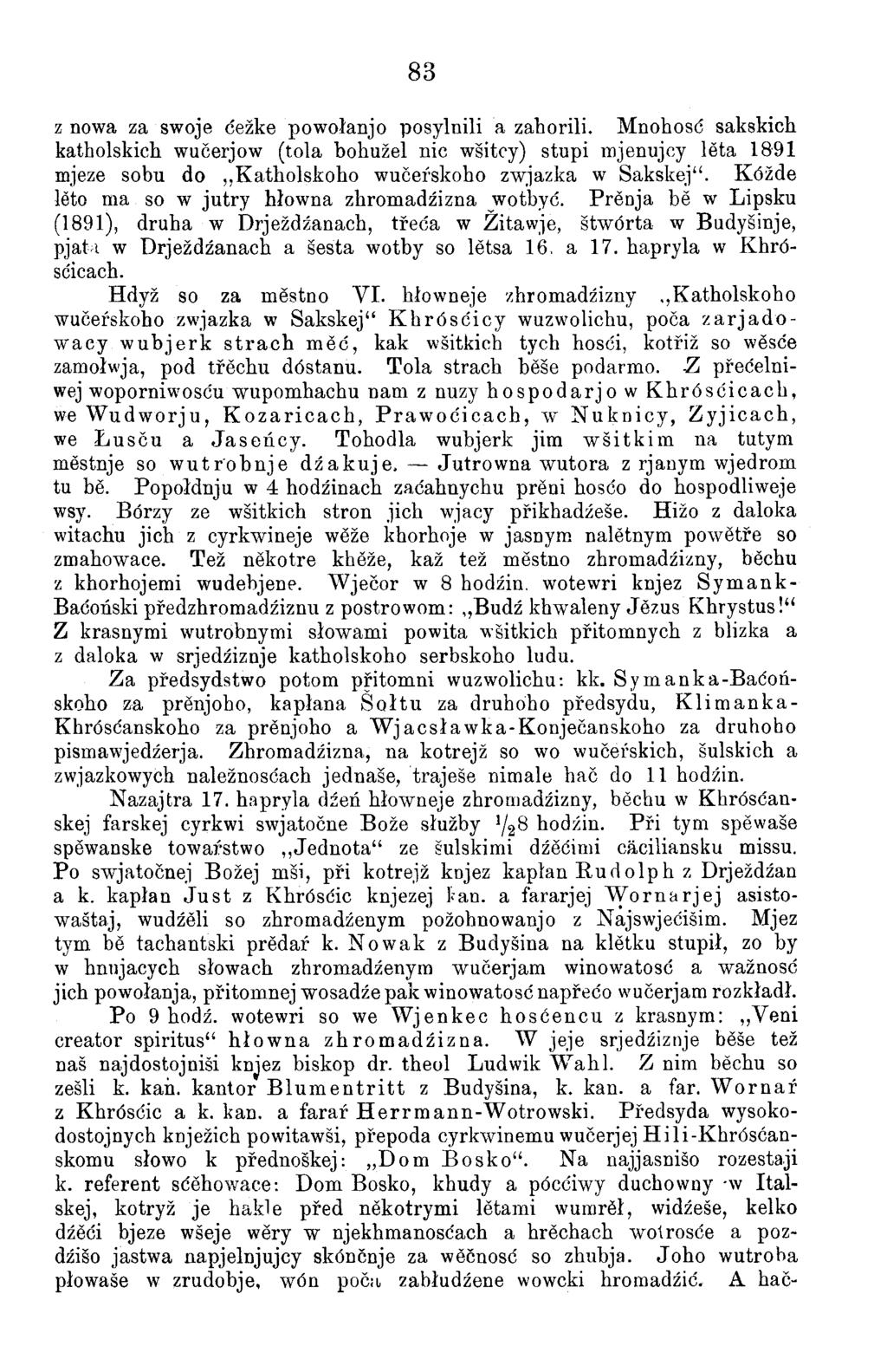 83 z nowa za swoje ćežke powolanjo posylnili a zahorili.