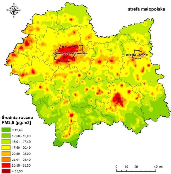 Źródło: Ocena jakości powietrza w województwie
