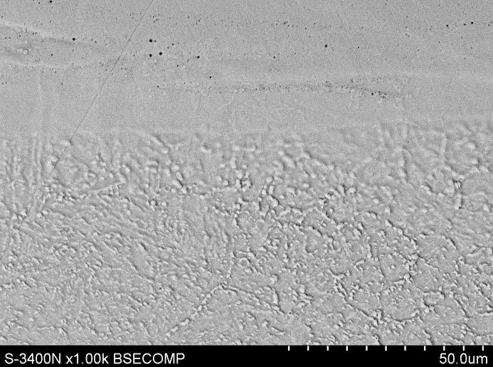 Badania mikrostruktury przeprowadzono na mikroskopie świetlnym Olympus GX71 (LM) oraz na elektronowym mikroskopie skaningowym JEOL JCM-6000 Neoscope II (SEM) na zgładach trawionych w odczynniku