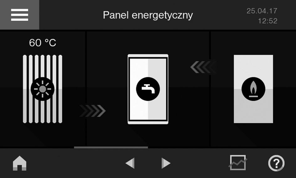 Obsługa regulatora Przegląd Menu główne (ciąg dalszy) Menu dostępne w menu głównym W menu głównym można wprowadzać i sprawdzać wszystkie ustawienia z obszaru funkcji regulatora.