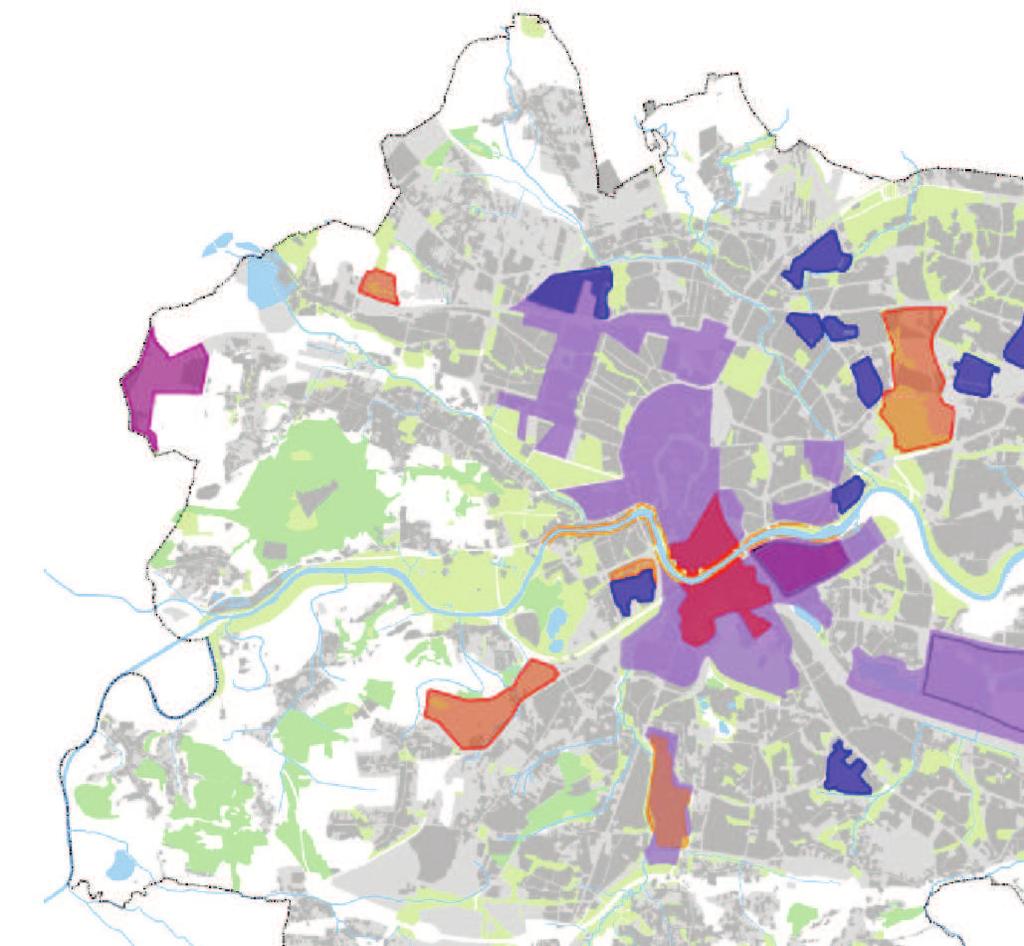 b) Studium uwarunkowań i kierunków zagospodarowania przestrzennego miasta Krakowa Następujące obszary, przewidziane do rewitalizacji w Założeniach do LPR, wyznaczono w planie Obszary aktywizacji,