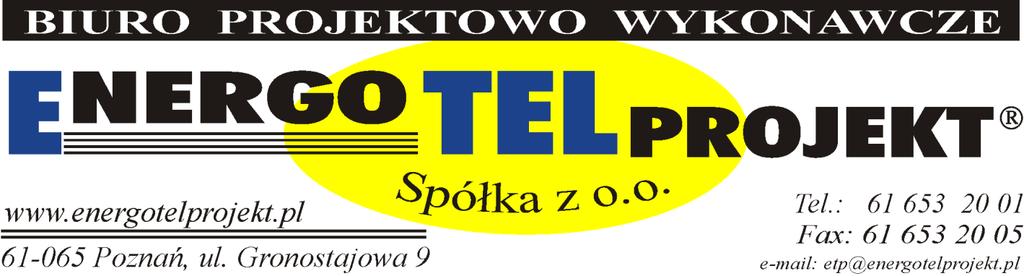 PROJEKT WYKONAWCZY WERSJA DO UZGODNIEŃ Symbol: ETP-1582 Zadanie: Obiekt: ROZBUDOWA STACJI 220/110 kv ADAMÓW Lokalizacja: ul.