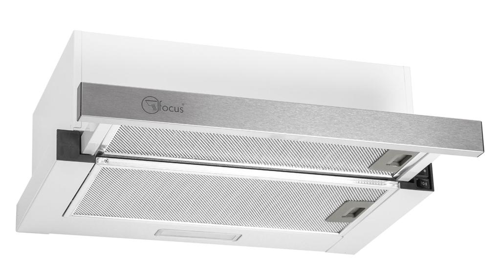 φ 120 40 176 500 / 600 280 430 TREVISO OKAP TELESKOPOWY DO ZABUDOWY TELESCOPIC COOKER HOOD SZEROKOŚĆ 50, 60 CM WIDTH 50, 60 CM STAL MALOWANA, FRONT ALUMINIUM INOX MOC