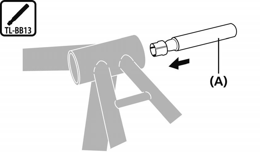 MONTAŻ Demontaż Podczas wyciągania osi suportu należy użyć narzędzia TL-BB13. 4.