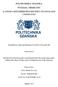 POLITECHNIKA GDAŃSKA WYDZIAŁ CHEMICZNY KATEDRA INŻYNIERII PROCESOWEJ I TECHNOLOGII CHEMICZNEJ